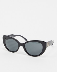 Черные солнцезащитные очки \"кошачий глаз\" Versace 0VE4378-Черный