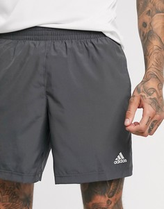 Серые шорты adidas Running-Серый
