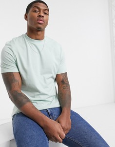 Голубая футболка из органического хлопка с круглым вырезом ASOS DESIGN-Синий