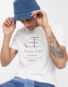 Футболка из плотного трикотажа с вышивкой ASOS DESIGN-Белый