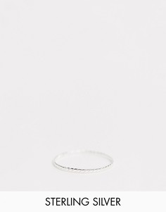 Серебряное кольцо с гравировкой ASOS DESIGN-Серебряный