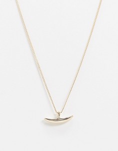 Золотистое ожерелье с подвеской Weekday-Золотой