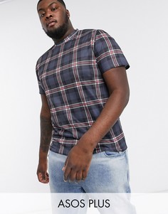 Футболка в клетку ASOS DESIGN Plus-Мульти