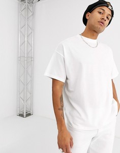 Белая oversized-футболка из органического хлопка с круглым вырезом ASOS DESIGN-Белый