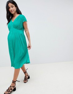 Чайное платье миди ASOS DESIGN Maternity-Зеленый