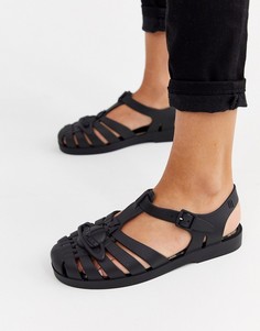 Черные резиновые сандалии с логотипом Vivienne Westwood for Melissa-Черный