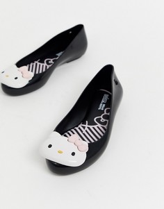 Черные балетки с логотипом Hello Kitty-Черный