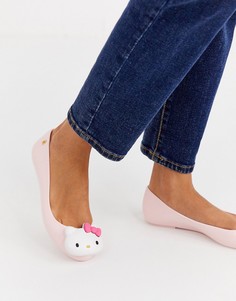 Розовые балетки с логотипом Hello Kitty-Розовый