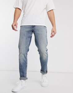 Темно-синие узкие джинсы стретч в винтажном стиле ASOS DESIGN-Синий