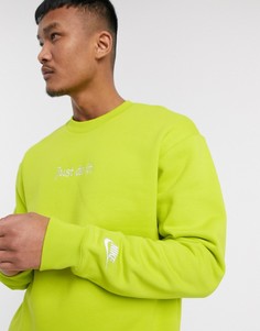 Лаймовый свитшот с круглым вырезом Nike Just Do It-Зеленый