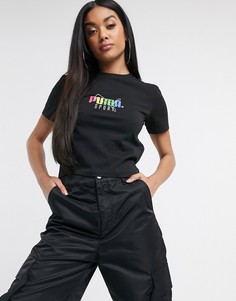 Черная короткая футболка Puma TFS-Черный