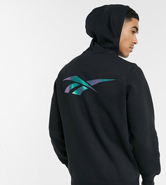 Худи черного цвета со светоотражающим принтом на спине Reebok Сlassics эксклюзивно для ASOS-Черный