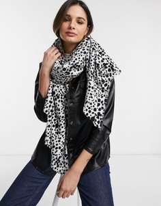 Длинный шарф с абстрактным принтом в горошек ASOS DESIGN-Мульти