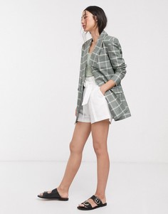 Льняной пиджак в винтажном стиле ASOS DESIGN-Мульти