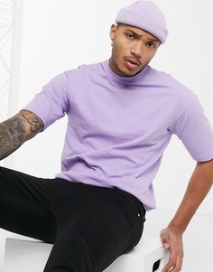 Лавандовая oversize-футболка с принтом на спине Only & Sons-Фиолетовый