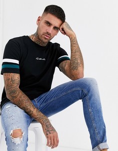 Футболка в стиле колор блок ASOS DESIGN-Черный