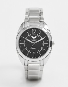 Мужские наручные часы с черным циферблатом Brave Soul-Серебряный