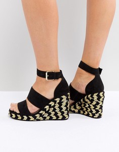 Эспадрильи на танкетке ASOS TAFFY-Черный