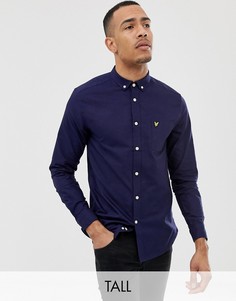 Темно-синяя оксфордская рубашка с длинными рукавами Lyle & Scott-Темно-синий