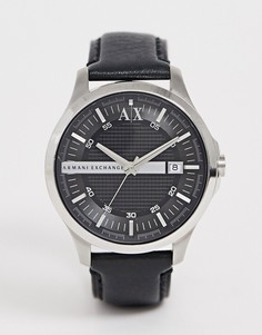 Часы с черным кожаным ремешком Armani Exchange AX2101-Черный