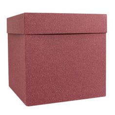 Подарочная коробка, 15,5 х 15,5 х 15,5 см, бордовая No Brand