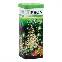 Чай Tipson "Праздничная коллекция - Киви и Клубника", зелёный с добавками, 75 гр