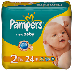 Подгузники Pampers New Baby Mini 2 (3-6 кг), 24 шт.
