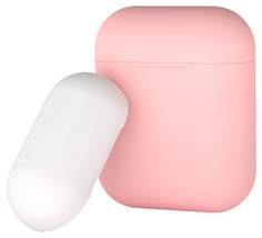 Deppa Чехол AirPods pink-white