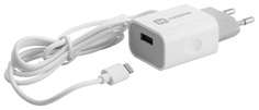 Сетевое зарядное устройство HARPER WCH-5115 WHITE 1xUSB 2.1A + кабель Lightning