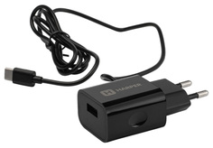 Сетевое зарядное устройство HARPER WCH-5115 BLACK 1xUSB 2.1A + кабель Lightning