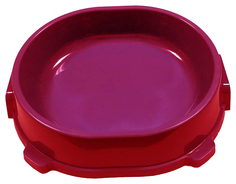 Одинарная миска для кошек и собак FAVORITE, пластик, красный, 0.22 л