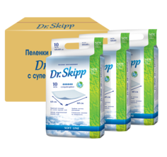 Пеленка одноразовая Dr. Skipp, р-р 60x60 см, 30шт., Dr.Skipp