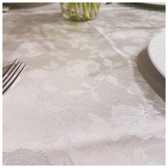 Скатерть тефлоновая Santa Barbara Т012 круглая D180 см Белый