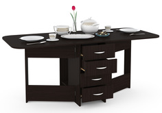 Стол-книжка с ящиками Mobi Глория 606М венге магия, 182х78х75 см