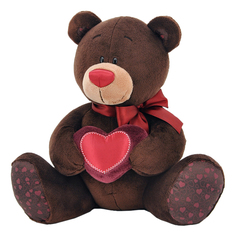 Мягкая игрушка Orange Toys Медведь Choco с сердцем 25 см коричневый C003/25