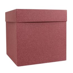 Подарочная коробка, 18,5 х 18,5 х 18,5 см, бордовая No Brand