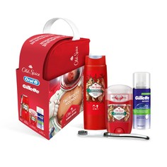 Подарочный набор OLD SPICE Bearglove гель д/душа+део+пена д/бритья Gillette+зуб.щетка