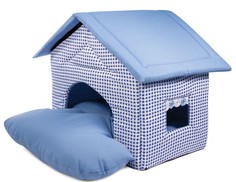 Домик для кошек и собак Gamma Садовый, голубой, 46x50x45 см