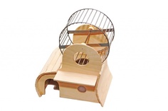 Домик для грызунов Зоомарк Гризли-3ж, с колесом Zoo Mark