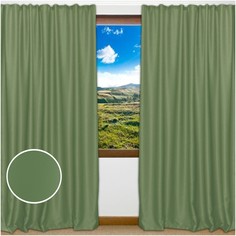 Портьеры Amore Mio Блэкаут 200*270 см - 2 шт. Зеленые