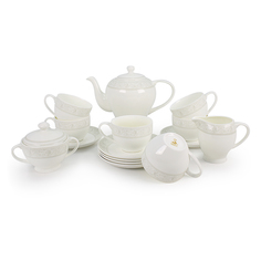 Чайный сервиз АККУ Дионис 15 предметов на 6 персон костяной фарфор