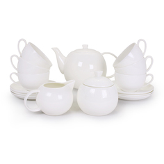 Чайный сервиз АККУ Мирас 15 предметов на 6 персон костяной фарфор