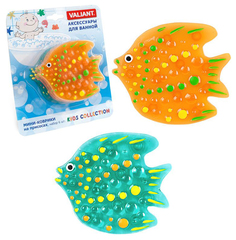 Мини-коврик для ванной Valiant Kids Collection Тропические рыбки На присосках, 6 шт
