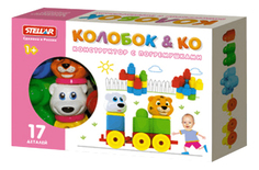 Конструктор с погремушками Колобок и компания 17 дет. Stellar Р63225S Стеллар