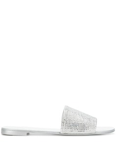 Giuseppe Zanotti шлепанцы Adelia с отделкой стразами
