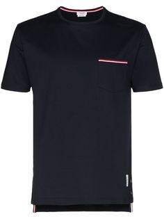 Thom Browne футболка с пуговицами сбоку