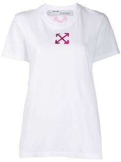 Off-White PAINTED ARROW CASUAL TEE WHITE FUCHSIA