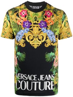 Versace Jeans Couture футболка с контрастным логотипом