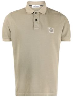 Stone Island рубашка-поло с нашивкой