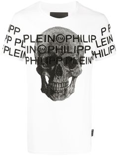 Philipp Plein футболка с декором Skull